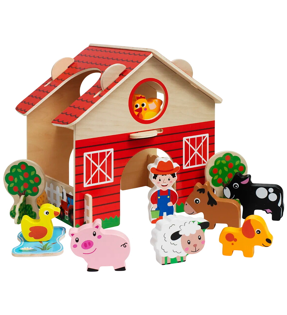 Krea Bauernhaus-Set - Holz - 21x23 cm - Krea - One Size - Spielzeug Krea Bauernhaus-Set - Holz - 21x23 cm - Krea - One Size - Spielzeug von Krea