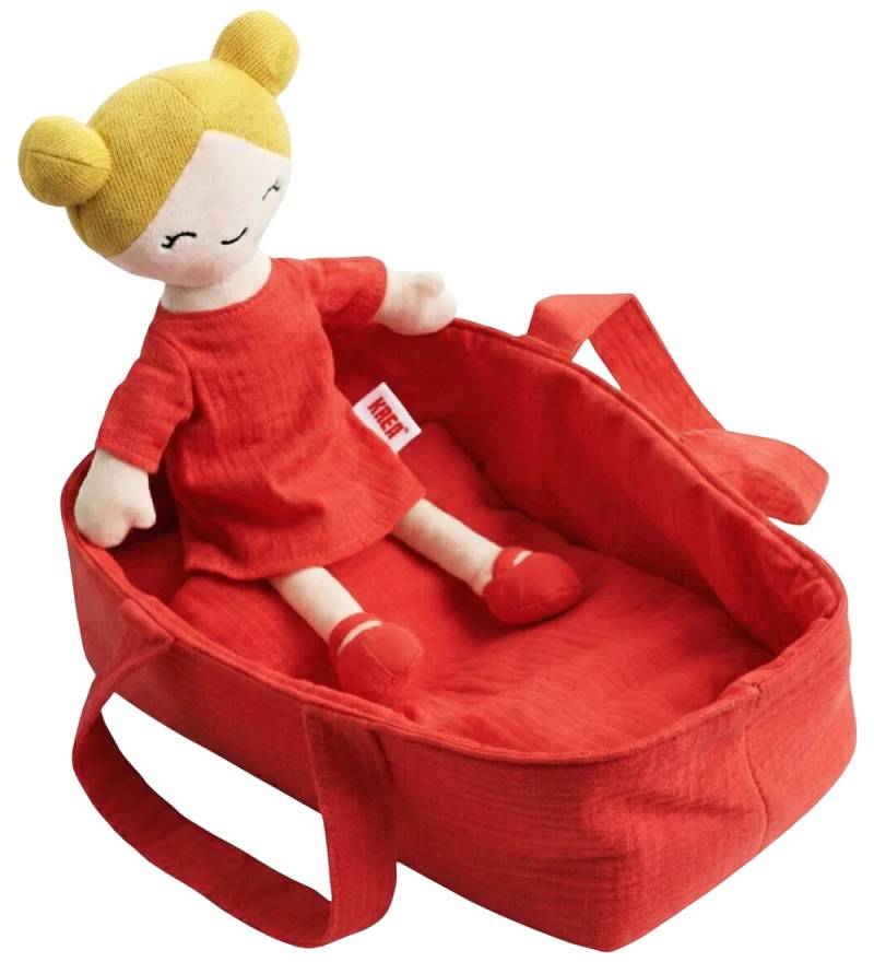 Krea Puppe I Korb - Rot - Krea - One Size - Puppen Krea Puppe I Korb - Rot - Krea - One Size - Puppen von Krea