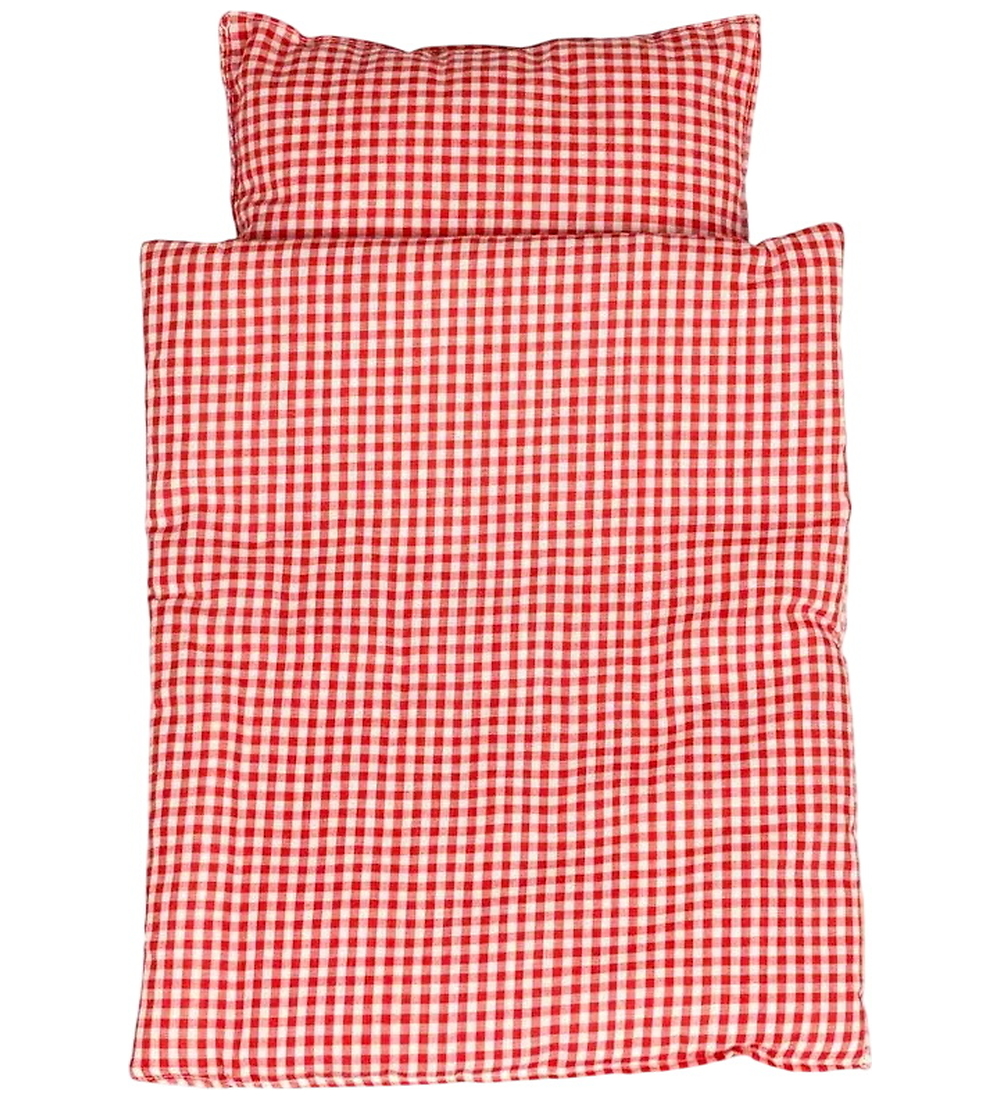 Krea Puppenbettwäsche m. Matratze - Rot/Weiß Kariert - Krea - One Size - Puppenbettwäsche Krea Puppenbettwäsche m. Matratze - Rot/Weiß Kariert - Krea - One Size - Puppenbettwäsche von Krea