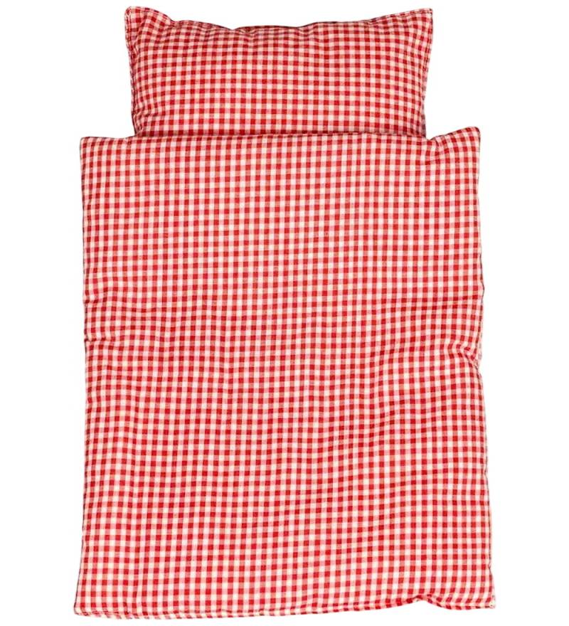 Krea Puppenbettwäsche m. Matratze - Rot/Weiß Kariert - Krea - One Size - Puppenbettwäsche Krea Puppenbettwäsche m. Matratze - Rot/Weiß Kariert - Krea - One Size - Puppenbettwäsche von Krea