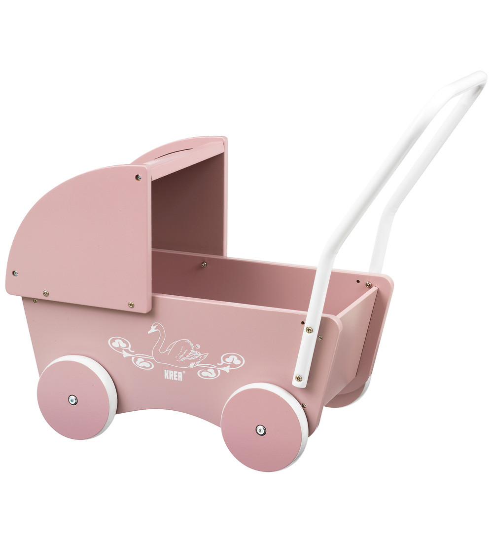 Krea Puppenwagen - Holz - Rose - Krea - One Size - Puppenwagen von Krea