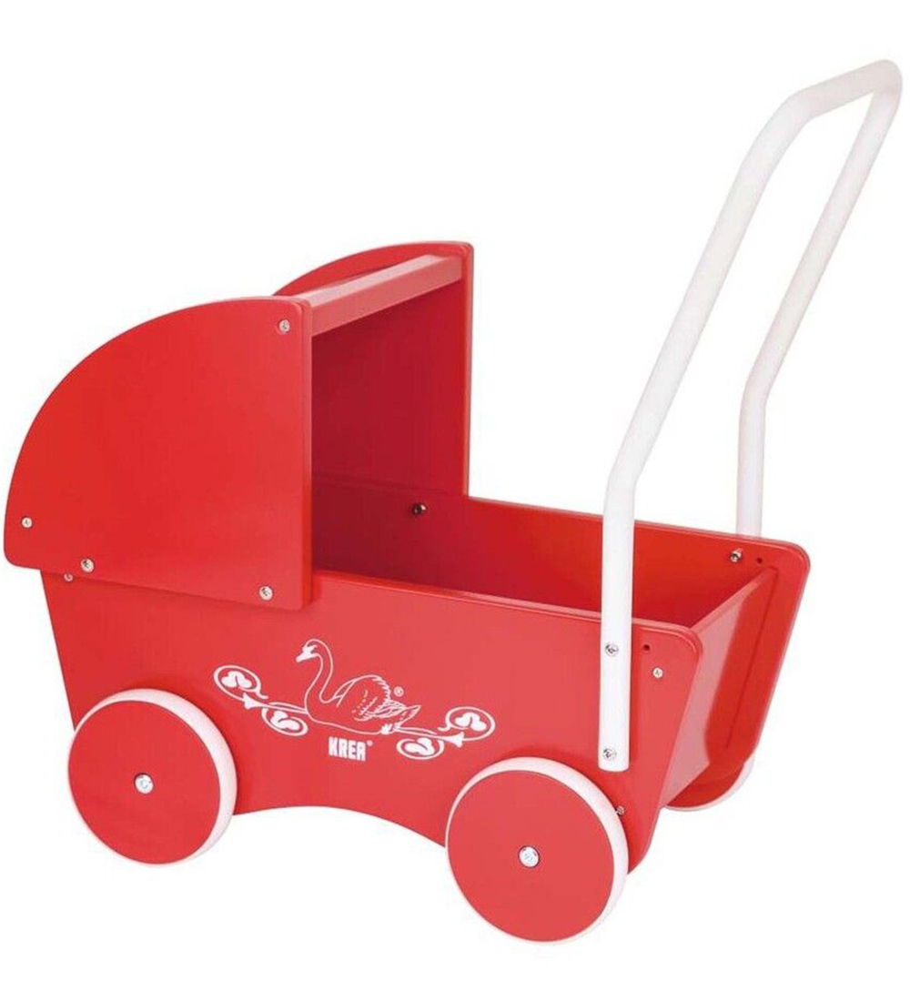 Krea Puppenwagen - Holz - Rot - Krea - One Size - Puppenwagen von Krea