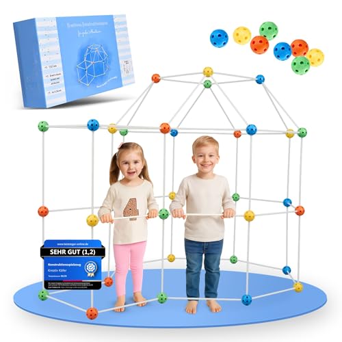 Kreativ Käfer Konstruktionsspielzeug Höhle Bauen Kinder Set BAU Spielzeug Höhlenbauset Creative Fort Fortkit Airfort Toys Decke Bude Steckbaukasten Steckspiel Outdoor Garten von Kreativ Käfer