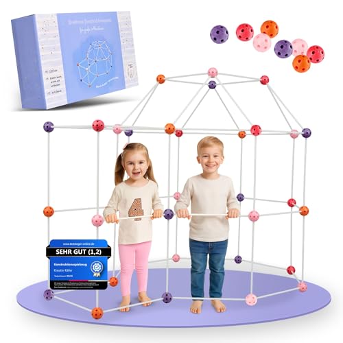 Kreativ Käfer Konstruktionsspielzeug Höhle Bauen Kinder Set BAU Spielzeug Höhlenbauset Creative Fort Fortkit Airfort Toys Decke Bude Steckbaukasten Steckspiel Outdoor Garten von Kreativ Käfer