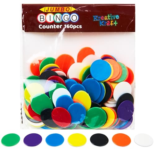 KreativeKraft Bingo Spiel Set oder Zubehör, Bingo Marker Bingo Chips Plastik Tombola Lose Nummeriert, Ideal für Events & Partys (Bingo Chips) von KreativeKraft