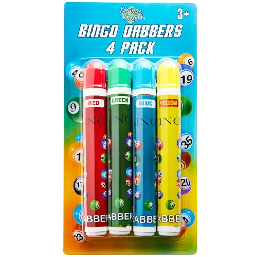 KreativeKraft Bingo Spiel Set oder Zubehör, Bingo Marker Bingo Chips Plastik Tombola Lose Nummeriert, Ideal für Events & Partys (Bingo-Tupfer) von KreativeKraft