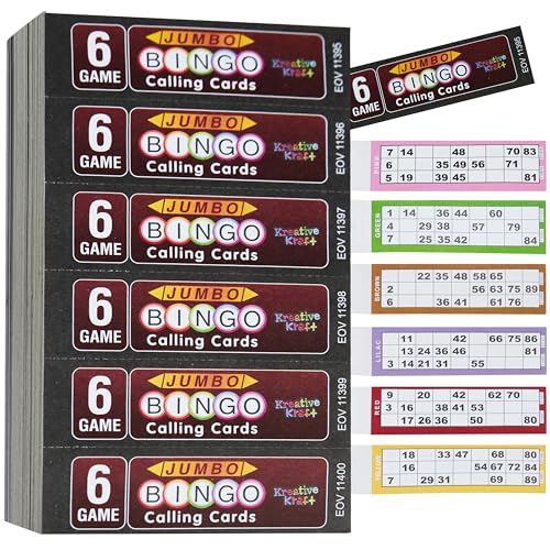 KreativeKraft Bingo Spiel Set oder Zubehör Marker Bingo Chips Plastik Tombola Lose Nummeriert Karten Ideal für Events und Partys von KreativeKraft