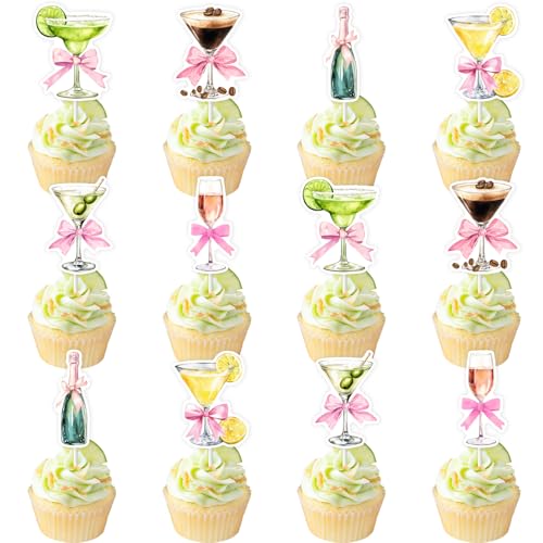 Kreatwow Cocktail-Schleife, Party-Dekoration, 36 Stück, Cocktail-Cupcake-Topper, Aquarell, Cocktail-Bar, Kuchendekorationen, Martini-Schleife, Geburtstag, Espresso, Martini, Party-Dekorationen, Kreatwow Cocktail-Schleife, Party-Dekoration, 36 Stück, Cocktail-Cupcake-Topper, Aquarell, Cocktail-Bar, Kuchendekorationen, Martini-Schleife, Geburtstag, Espresso, Martini, Party-Dekorationen, von Kreatwow