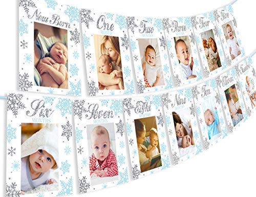 Winter Onederland Schneeflocke Foto Banner - Meilenstein, monatliche Neugeborenen bis 12 Monate Banner Clips für Winter unter dem Motto 1. Geburtstagsfeier Dekorationen Winter Onederland Schneeflocke Foto Banner - Meilenstein, monatliche Neugeborenen bis 12 Monate Banner Clips für Winter unter dem Motto 1. Geburtstagsfeier Dekorationen von Kreatwow