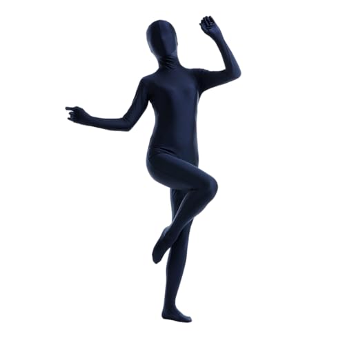 Ganzkörperanzug für Damen, Spandex-Anzug, hautenge Kostüme, schwarzer Body für Halloween, Cosplay (blau, 2XL) von Kreeqe
