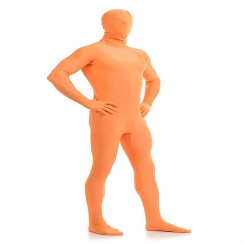 Herren Damen Bodysuit Kostüm Dehnbarer Spandex Unitard Halloween Cosplay Ganzkörperanzug Zentai Skin Suit (lila, M) von Kreeqe