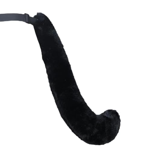 Katzenkostüme, Katzenohrenschwanz Coaplay Fox, Kostüme für Frauen, Halloween-Kostümzubehör für Erwachsene (F-tail-black, M) von Kreeqe