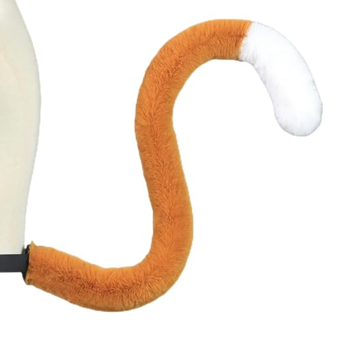 Katzenkostüme, Katzenohrenschwanz-Coaplay-Fuchs, Kostüme für Frauen, Halloween-Kostümzubehör für Erwachsene (C-tail-camel-white, M) von Kreeqe