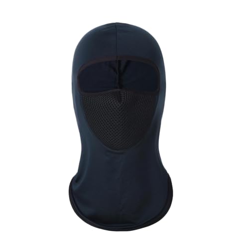 Kreeqe Sturmhaube, Gesichtsmaske, atmungsaktiv, Ski-Gesichtsschutz, Staubschutzmaske, langer Halsschutz für Outdoor-Aktivitäten (Ming-Blau, M) von Kreeqe