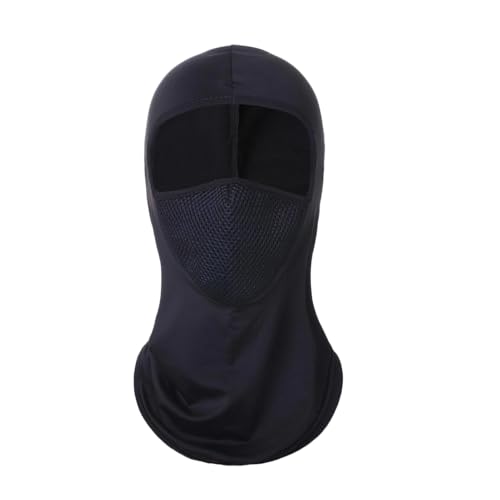 Kreeqe Sturmhaube, Gesichtsmaske, atmungsaktiv, Ski-Gesichtsschutz, Staubschutzmaske, langer Halsschutz für Outdoor-Aktivitäten (schwarz, M) von Kreeqe