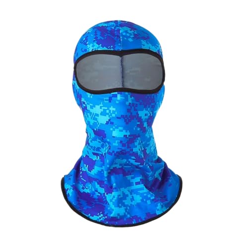 Kreeqe Taktische Ski-Gesichtsmaske für Männer und Frauen, Sturmhaube, Skullies, Beanies, Outdoor-Sport, Fahrradmütze (Camouflage-Blau, M) von Kreeqe