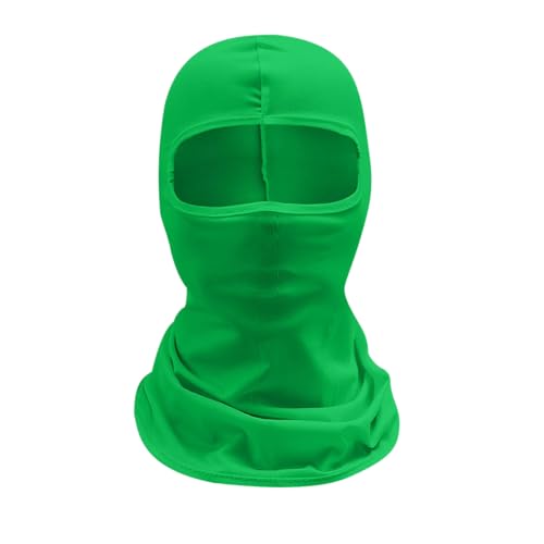 Kreeqe Taktische Ski-Gesichtsmaske für Männer und Frauen, Sturmhaube, Skullies, Beanies, Outdoor-Sport, Fahrradmütze (Smaragdgrün, M) von Kreeqe