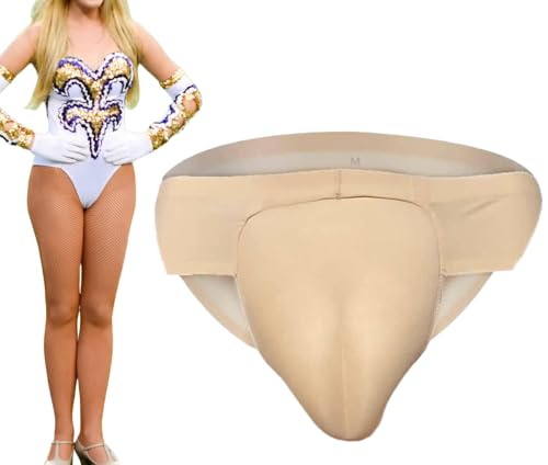 Kreeqe Versteckende Unterwäsche für Herren, Crossdress-Höschen, Transgender-Shaping-Slips für Crossdresser, Camel Toe (Ice-Silk-Skin-A, 2XL) von Kreeqe