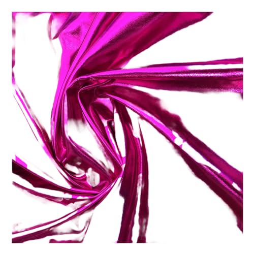 Mädchen Metallic-Unitard, Kleinkind, glitzernd, Turn- und Tanztrikot, Stehkragen, langärmliger Body mit Reißverschluss hinten (Rosa, M) von Kreeqe