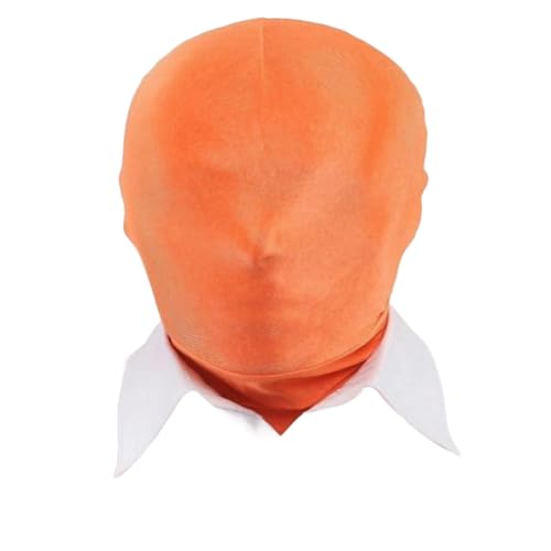 Männer/Frauen Volle Abdeckung Spandex Zentai Kapuze Maske für Halloween Kostüm (Mandarine, M) von Kreeqe