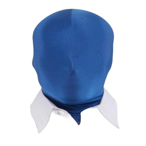 Männer und Frauen Volle Abdeckung Spandex Zentai Kapuze Maske für Halloween Kostüm (blau, M) von Kreeqe