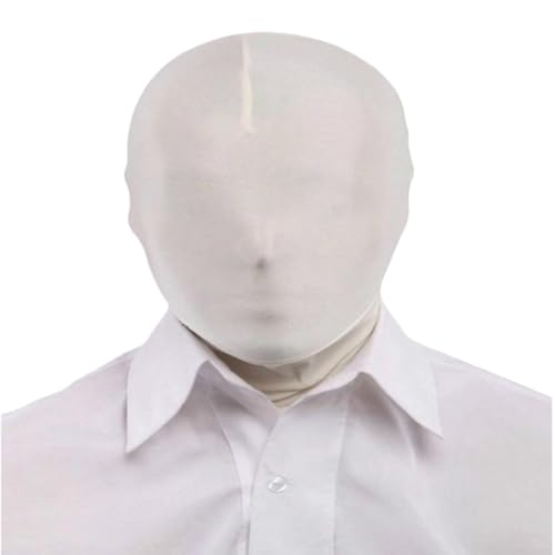 Männer und Frauen Volle Abdeckung Spandex Zentai Kapuze Maske für Halloween Kostüm (weiß, M) von Kreeqe