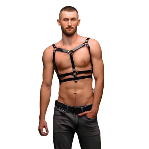 PU-Leder-Oberschenkelholster mit Käfig, Gothic-Punk-Hosenträger, Käfig-Bein-Strumpfband, Oberschenkel-Harness-Fesseln, Bein-Harness (E, M) von Kreeqe