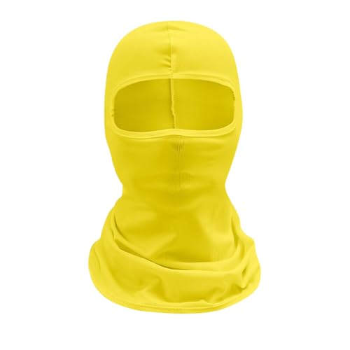 Taktische Ski-Gesichtsmaske für Männer und Frauen, Sturmhaube, Skullies, Beanies, Outdoor-Sport, Fahrradmütze (Kurkuma, M) von Kreeqe