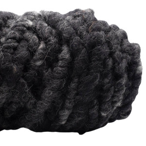 Kremke Soul Wool Rugby Teppichwolle 34 Anthrazit Grau Meliert von Kremke Soul Wool