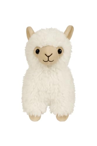 Kremstal Alpakahof Alpaka Stofftier – Flauschiges Kuscheltier in Braun, Beige, Rosa oder Weiß – ca. 22 cm– weiches Lama Plüschtier für Kinder & Erwachsene (Weiss) von Kremstal Alpakahof