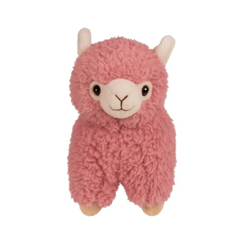 Kremstal Alpakahof Alpaka Stofftier – Flauschiges Kuscheltier in Braun, Beige, Rosa oder Weiß – ca. 22 cm– weiches Lama Plüschtier für Kinder & Erwachsene (rosa) von Kremstal Alpakahof