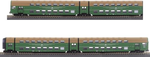 1974D 4teiliger Doppelstock-Gliederzug DGBq, mit Steuerabteil, DR, Ep. IV von Kres