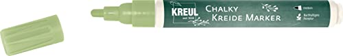 KREUL 22716 - Chalky Kreidemarker Medium, Rosemary Green, matt, pastellige Flüssigkreide, non-permanenter Kreidemarker zum Bemalen & Beschreiben von Tafel- und Glasoberflächen von Kreul