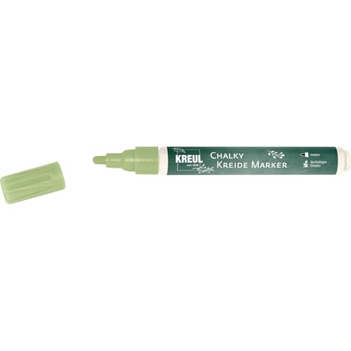 KREUL 22716 - Chalky Kreidemarker Medium, Rosemary Green, matt, pastellige Flüssigkreide, non-permanenter Kreidemarker zum Bemalen & Beschreiben von Tafel- und Glasoberflächen KREUL 22716 - Chalky Kreidemarker Medium, Rosemary Green, matt, pastellige Flüssigkreide, non-permanenter Kreidemarker zum Bemalen & Beschreiben von Tafel- und Glasoberflächen von Kreul