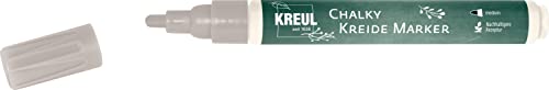 KREUL 22717 - Chalky Kreidemarker Medium, Noble Nougat, mit formstabiler Rundspitze ca. 2 - 3 mm, matte, non - permanente Flüssigkreide, zum Zeichnen auf Tafeln, Memoboards oder Glasoberflächen von Kreul