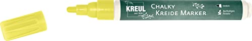 KREUL 22719 - Chalky Kreidemarker Medium, Neon Light, leuchtet unter Schwarzlicht, non-permanenter Kreidemarker zum Bemalen & Beschreiben von Tafel- und Glasoberflächen von Kreul