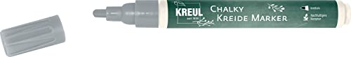 KREUL 22721 - Chalky Kreidemarker Medium, Silver Show, matt, pastellige Flüssigkreide, non-permanenter Kreidemarker zum Bemalen & Beschreiben von Tafel- und Glasoberflächen von Kreul