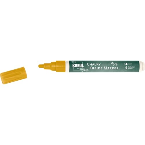 KREUL 22722 - Chalky Kreidemarker Medium, Golden Glow, matt, pastellige Flüssigkreide, non-permanenter Kreidemarker zum Bemalen & Beschreiben von Tafel- und Glasoberflächen KREUL 22722 - Chalky Kreidemarker Medium, Golden Glow, matt, pastellige Flüssigkreide, non-permanenter Kreidemarker zum Bemalen & Beschreiben von Tafel- und Glasoberflächen von Kreul