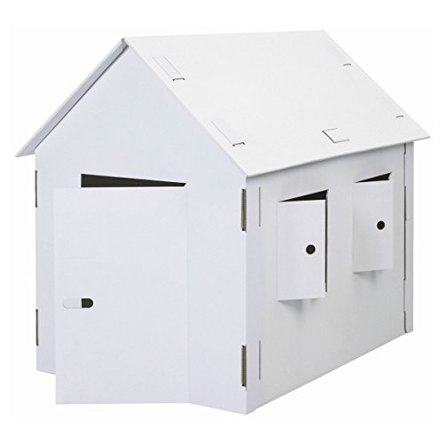 KREUL 39105 - Joypac Bastelkarton Spielhaus, XXL, ca. 120 x 80 x 110 cm groß, aus stabiler weißer Pappe, zum bemalen, bekleben und dekorieren, ideal für Kinder, Weiß KREUL 39105 - Joypac Bastelkarton Spielhaus, XXL, ca. 120 x 80 x 110 cm groß, aus stabiler weißer Pappe, zum bemalen, bekleben und dekorieren, ideal für Kinder, Weiß von Kreul