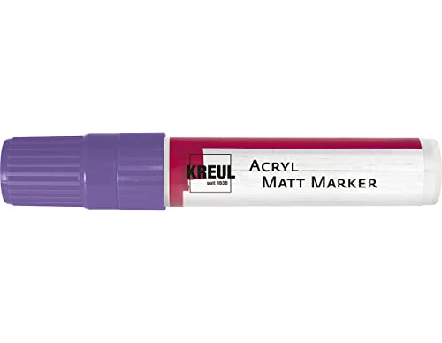KREUL 46216 - Acryl Matt Marker XXL, mit Keilspitze ca. 15 mm, lila, matte, permanente Acrylfarbe auf Wasserbasis, für puristische Elemente KREUL 46216 - Acryl Matt Marker XXL, mit Keilspitze ca. 15 mm, lila, matte, permanente Acrylfarbe auf Wasserbasis, für puristische Elemente von Kreul
