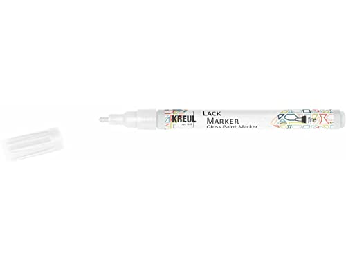 KREUL 47210 - Lackmalstift fine weiß, mit Rundspitze Strichstärke 1 - 2 mm, zum Gestalten, Beschriften und Verzieren von kleinen, originellen Geschenken, Karten, uvm. KREUL 47210 - Lackmalstift fine weiß, mit Rundspitze Strichstärke 1 - 2 mm, zum Gestalten, Beschriften und Verzieren von kleinen, originellen Geschenken, Karten, uvm. von Kreul