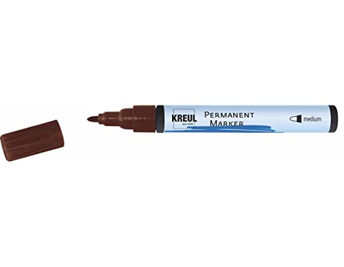 KREUL 47607 - Permanentmarker medium, dunkelbraun, mit Rundspitze, Strichstärke 1,5 - 3 mm, für flächige Gestaltungen, zum Beschriften und Gestalten für Grafiker, Industrieanwender, Kunst und Hobby KREUL 47607 - Permanentmarker medium, dunkelbraun, mit Rundspitze, Strichstärke 1,5 - 3 mm, für flächige Gestaltungen, zum Beschriften und Gestalten für Grafiker, Industrieanwender, Kunst und Hobby von Kreul