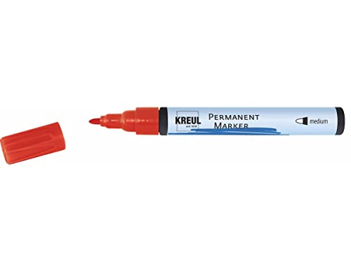KREUL 47612 - Permanentmarker medium, rot, mit Rundspitze, Strichstärke 1,5 - 3 mm, für flächige Gestaltungen, zum Beschriften und Gestalten für Grafiker, Industrieanwender, Kunst und Hobby KREUL 47612 - Permanentmarker medium, rot, mit Rundspitze, Strichstärke 1,5 - 3 mm, für flächige Gestaltungen, zum Beschriften und Gestalten für Grafiker, Industrieanwender, Kunst und Hobby von Kreul