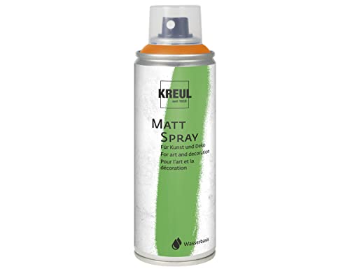 KREUL 76313 - Farbspray orange, 200 ml, klassisch matte Sprühfarbe auf Wasserbasis hochpigmentiert und wasserfest styropofest für Innen und Außen KREUL 76313 - Farbspray orange, 200 ml, klassisch matte Sprühfarbe auf Wasserbasis hochpigmentiert und wasserfest styropofest für Innen und Außen von Kreul