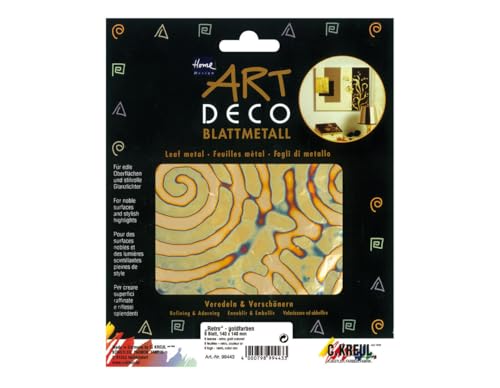 Kreul 99443 - Art Deco Blattmetall Retro, 140 x 140 mm, 6 Blatt Kreul 99443 - Art Deco Blattmetall Retro, 140 x 140 mm, 6 Blatt von Kreul