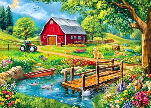 500 Teile Puzzle für Erwachsene und Kinder – Frühlingsfarm von Kribin