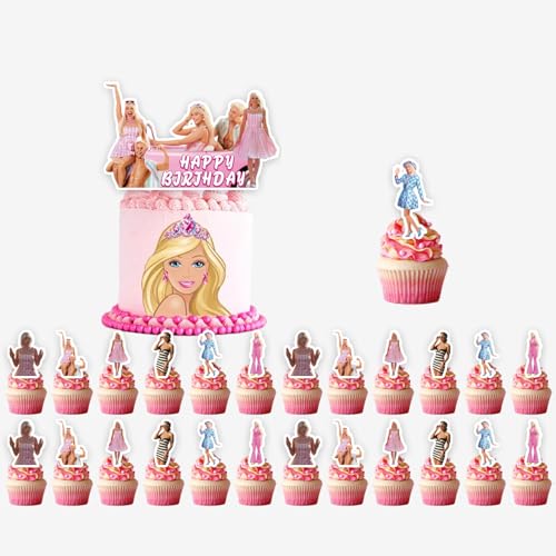 25 Stück Barbi Prinzessin Tortendeko, Prinzessin Kuchen Deko Kinder, Cartoon Cake Cake Topper, Princess Theme Torten Deko, Cake Decoration, Prinzessin Geburtstagskuchen Deko für Mädchen 25 Stück Barbi Prinzessin Tortendeko, Prinzessin Kuchen Deko Kinder, Cartoon Cake Cake Topper, Princess Theme Torten Deko, Cake Decoration, Prinzessin Geburtstagskuchen Deko für Mädchen von Krilucly