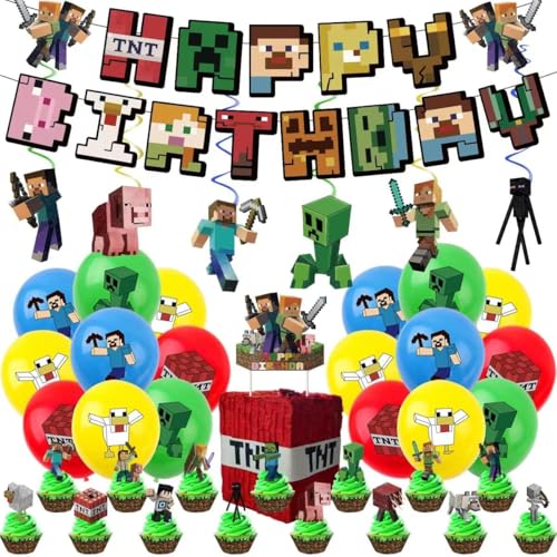 43 Stück Geburtstagsdekoration Anime-Thema, Cartoons Aluminium Luftballons, Cartoons Cupcake Toppers Dekoration Geburtstag Set, Cartoon Banner, für Geburtstagsfeiern 43 Stück Geburtstagsdekoration Anime-Thema, Cartoons Aluminium Luftballons, Cartoons Cupcake Toppers Dekoration Geburtstag Set, Cartoon Banner, für Geburtstagsfeiern von Krilucly