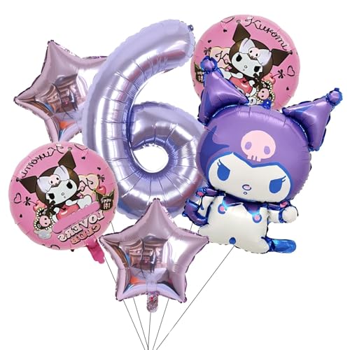 6 Stück Luftballons Geburtstag Mädchen 6 Jahre, Zubehör für Geburtstagsparty, Cartoon, Luftballons Dekoration aus Aluminium, Luftballons Set für Kinderparty, Geburtstagsdekoration, Party Supplies 6 Stück Luftballons Geburtstag Mädchen 6 Jahre, Zubehör für Geburtstagsparty, Cartoon, Luftballons Dekoration aus Aluminium, Luftballons Set für Kinderparty, Geburtstagsdekoration, Party Supplies von Krilucly