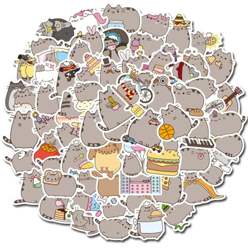 Krilucly 100 Stück Fat Kitten Aufkleber, Cute Katze Stickers, Cartoon Wasserdicht Aufkleber für Kinder, Graffiti Vinyl Aufkleber für Laptop, Skateboard, Wasserflaschen, Bumper, Motorrad, Gepäc Krilucly 100 Stück Fat Kitten Aufkleber, Cute Katze Stickers, Cartoon Wasserdicht Aufkleber für Kinder, Graffiti Vinyl Aufkleber für Laptop, Skateboard, Wasserflaschen, Bumper, Motorrad, Gepäc von Krilucly